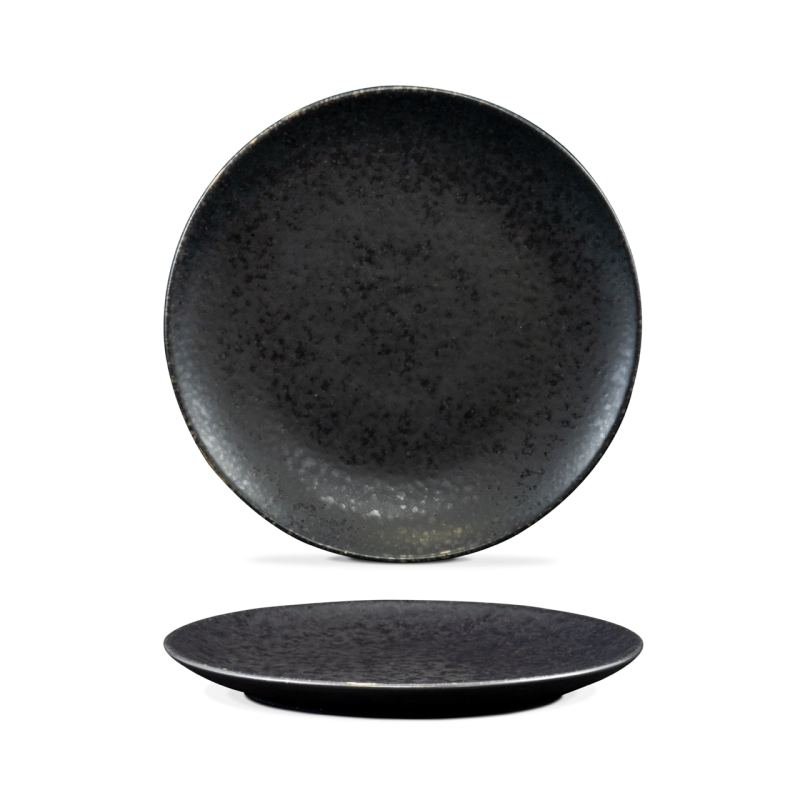 Prato Sobremesa - Black Stone - terrafina ® stoneware by ceramirupe