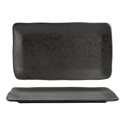 Grande assiette rectangulaire - Black Stone