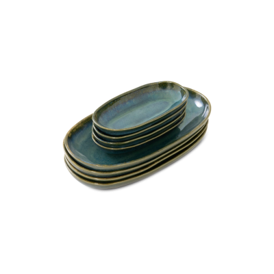 Oval Serving (2 sizes) - Set of 8  - Amazonia
