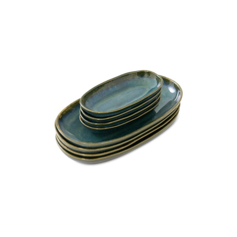Oval Serving (2 sizes) - Set of 8  - Amazonia