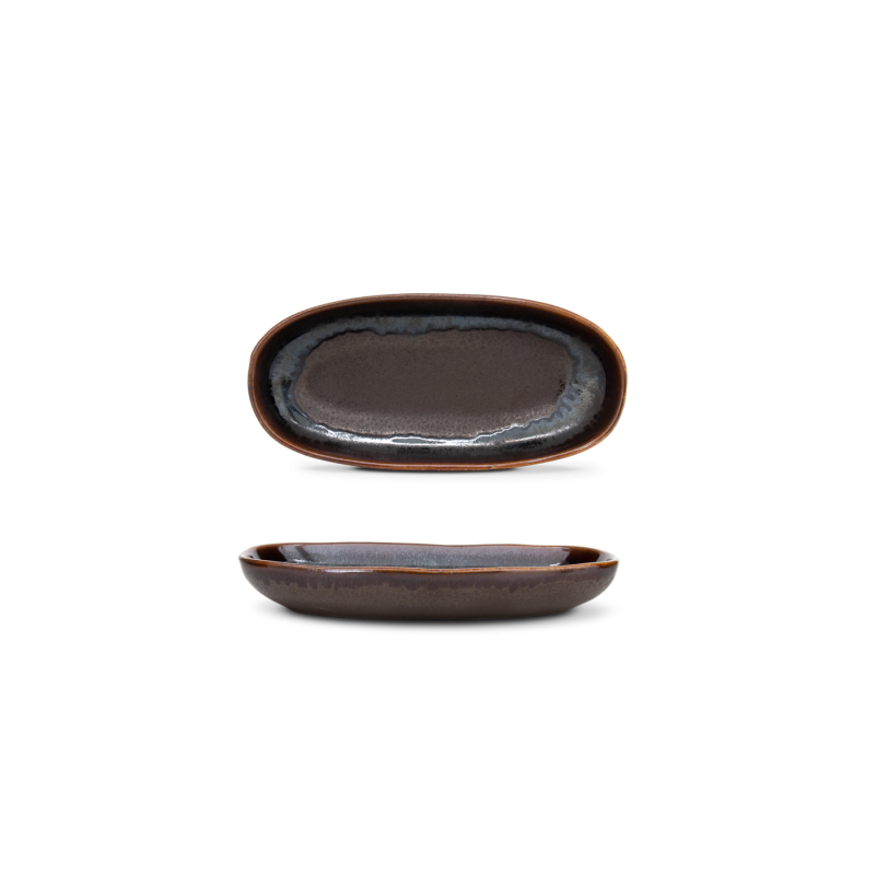 Oval Serving (2 sizes) - Set of 8  - Coffee