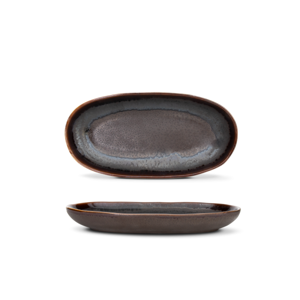 Oval Serving (2 sizes) - Set of 8  - Coffee