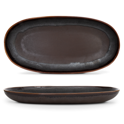 Oval Serving (2 Sizes) - Set of 2  - Coffee