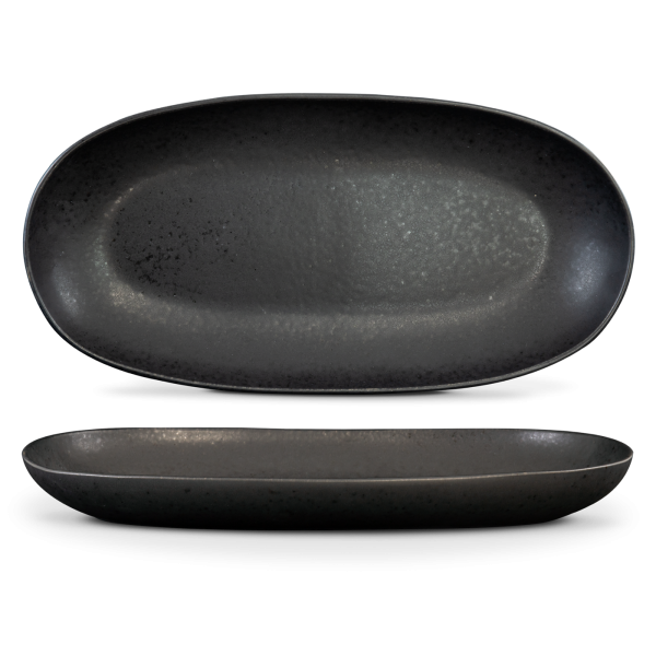 Oval Serving (4 Sizes)  - Black Stone