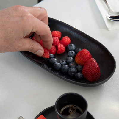 Oval Serving Mini  - Black Stone