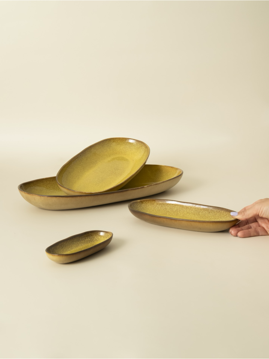 Oval Serving (2 Sizes) - Set of 2  - Flower Seeds