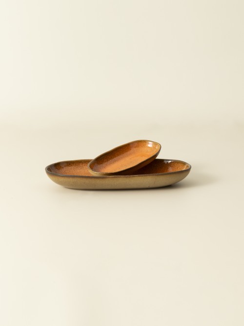 Plat ovale (2 tailles) - lot de 8 - Flower Seeds