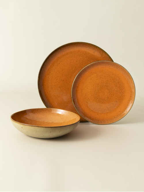 Set de 12 piezas con plato para pasta  - Flower Seeds