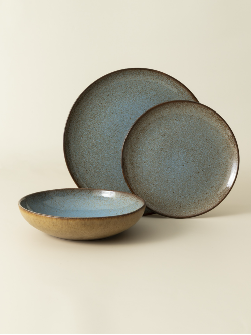 Set de 12 piezas con plato para pasta  - Flower Seeds