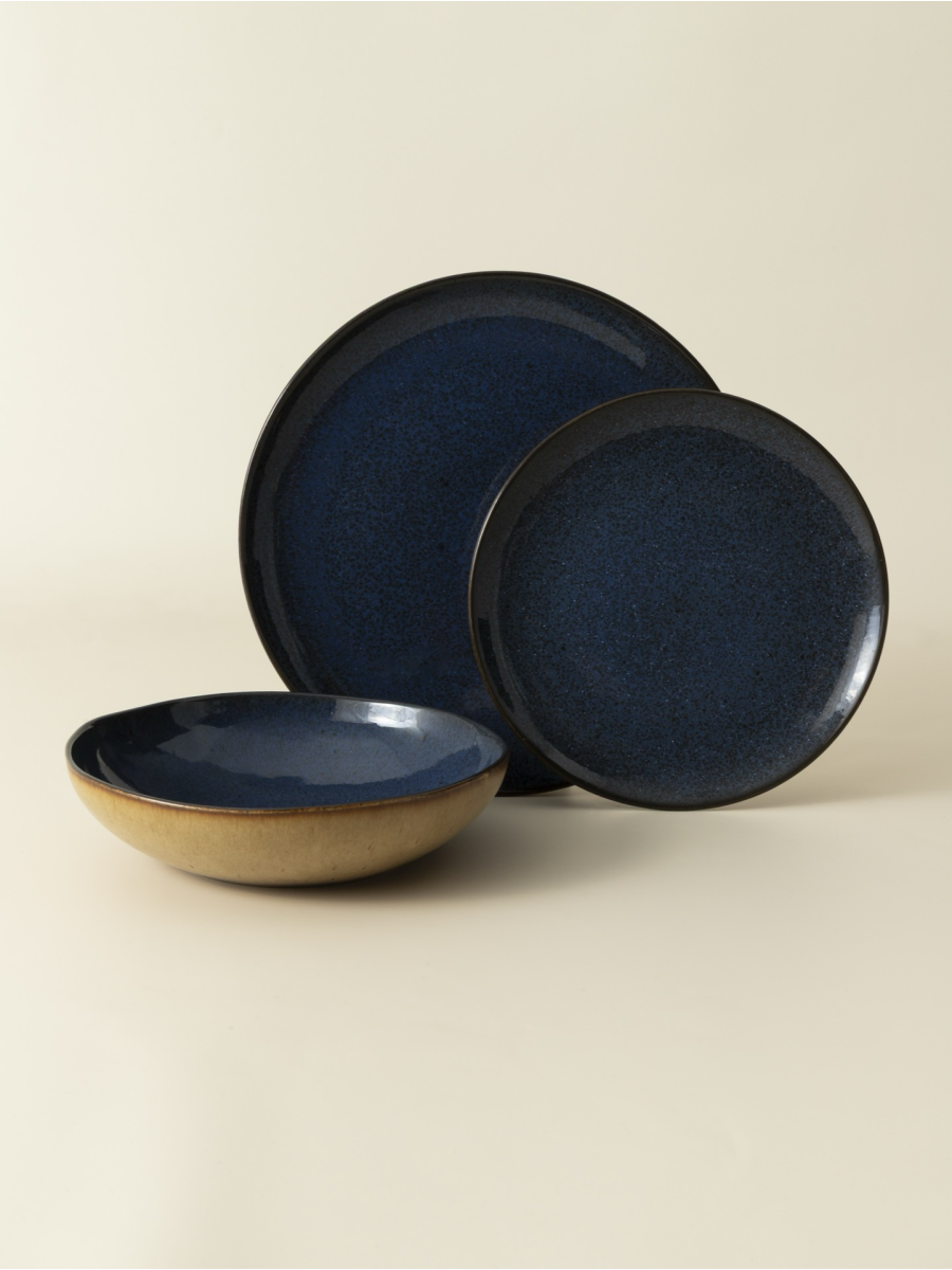 Set de 12 piezas con plato para pasta  - Flower Seeds