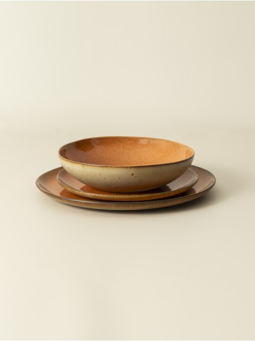 Set de 12 piezas con plato para pasta  - Flower Seeds