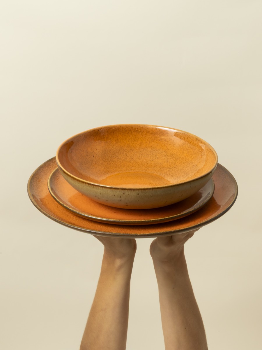 Set de 12 piezas con plato para pasta  - Flower Seeds