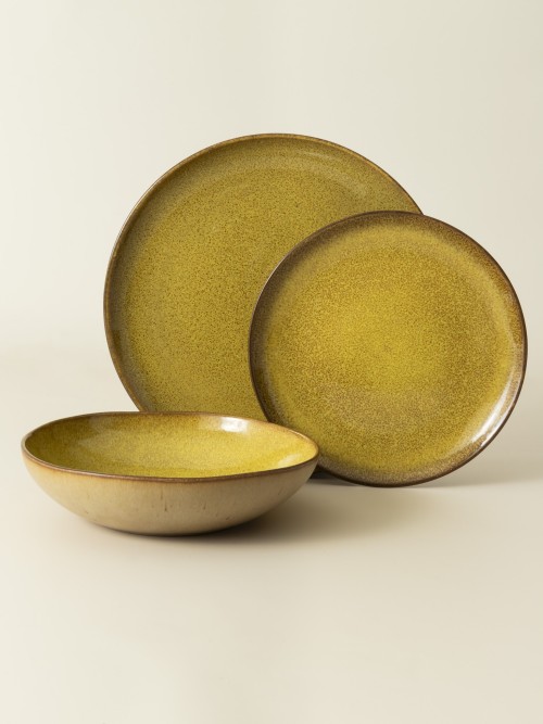 Set de 12 piezas con plato para pasta  - Flower Seeds