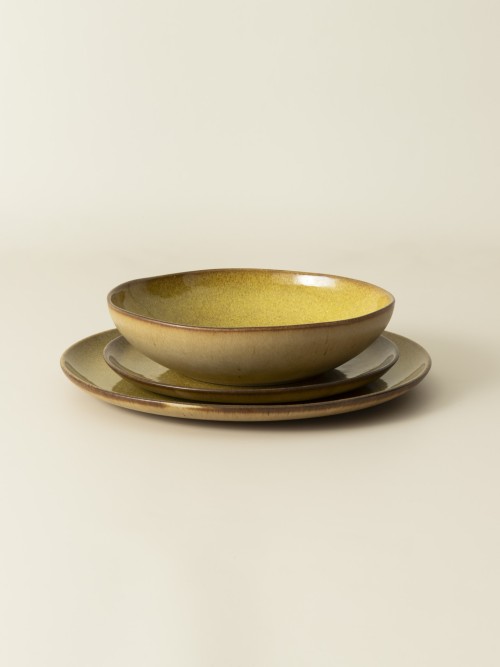 Set de 12 piezas con plato para pasta  - Flower Seeds