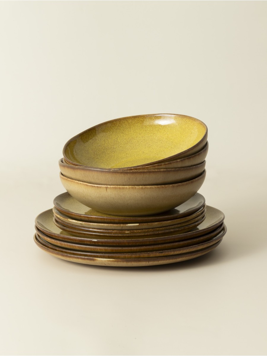 Set de 12 piezas con plato para pasta  - Flower Seeds