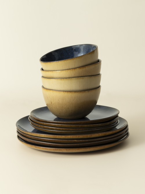 Conjunto 12 Peças com Taça Cereais - Flower Seeds