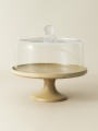 Set - Cake Stand + Glass Dome - Corals + Flower Seeds