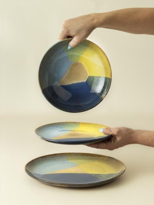 Set de 12 piezas con plato para pasta  - Corals