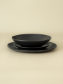 Conjunto 12 Peças com Prato Pasta - Black Stone