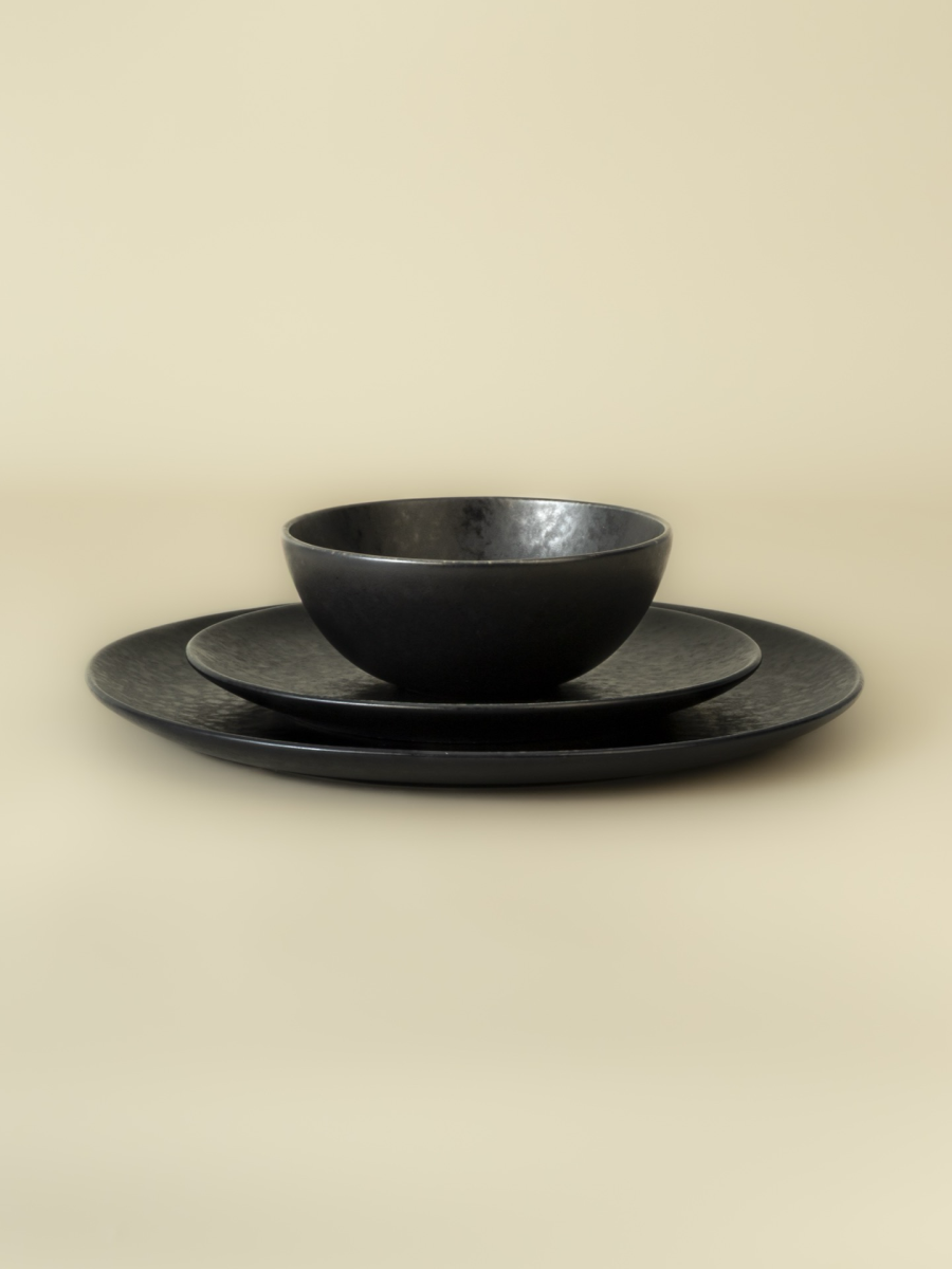 Conjunto 12 Peças com Taça Cereais - Black Stone