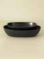 Travessas Ovais Fundas Conjunto 2 - Black Stone