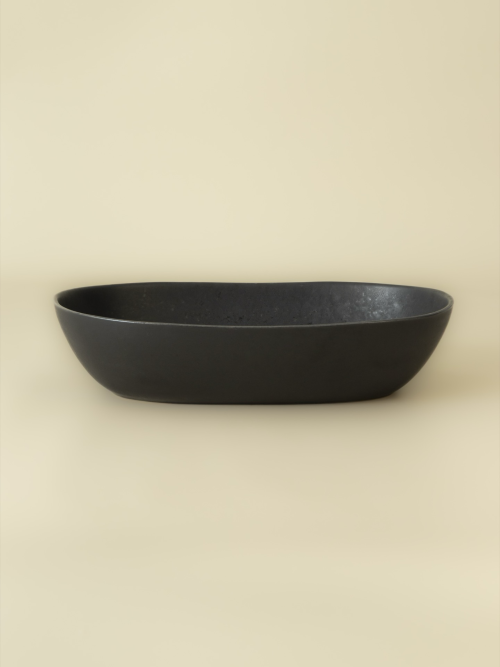 Travessas Ovais Fundas Conjunto 2 - Black Stone