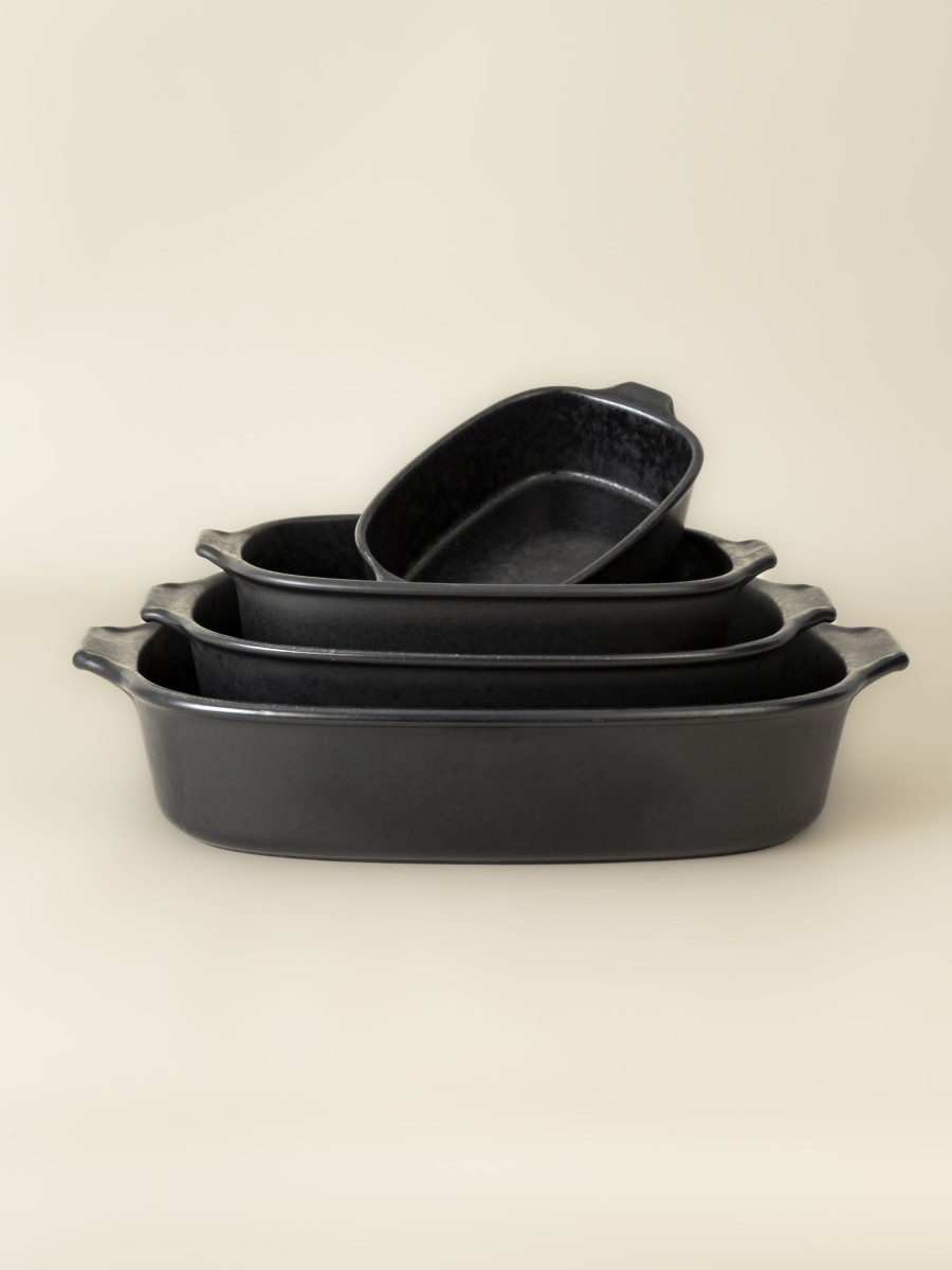 Set 4 Baking Dishes - Black Stone