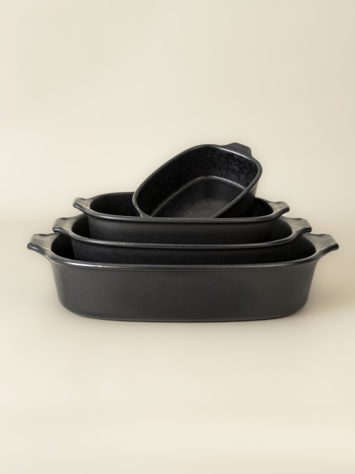 Set 4 Baking Dishes - Black Stone