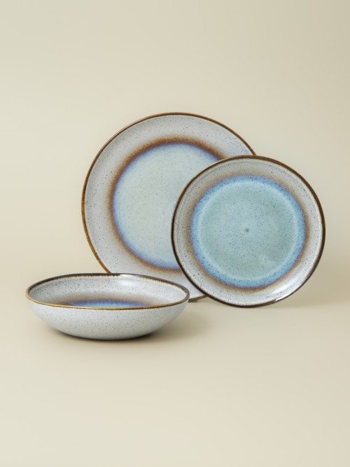 Ensemble 12 pièces avec assiette à pâtes  - Salty Sea