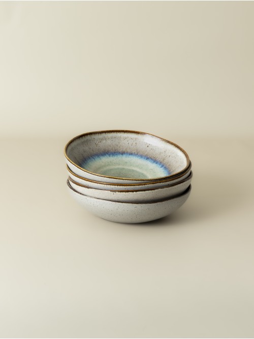 Ensemble 12 pièces avec assiette à pâtes  - Salty Sea