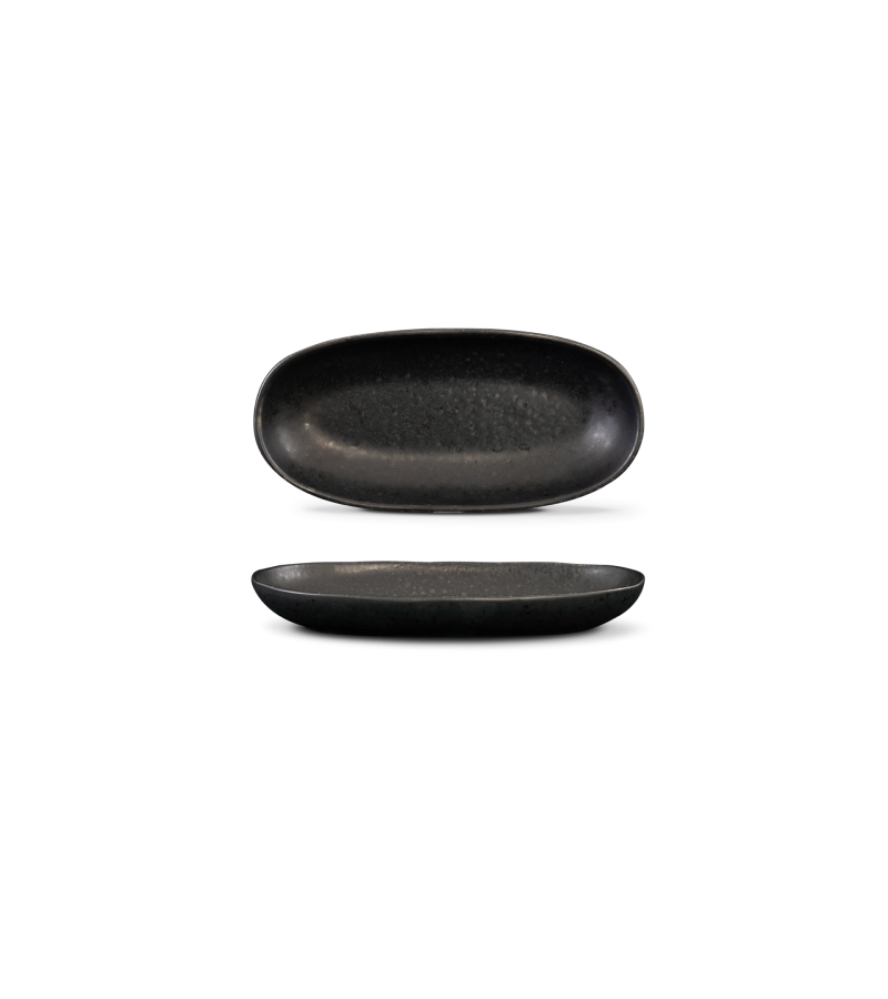 Travessa Oval Mini - Black Stone - terrafina ® stoneware by ceramirupe