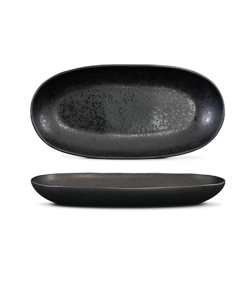 Travessa Oval Média - Black Stone - terrafina ® stoneware by ceramirupe