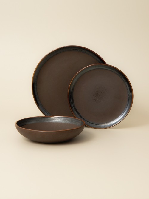 Set de 12 piezas con plato para pasta  - Coffee