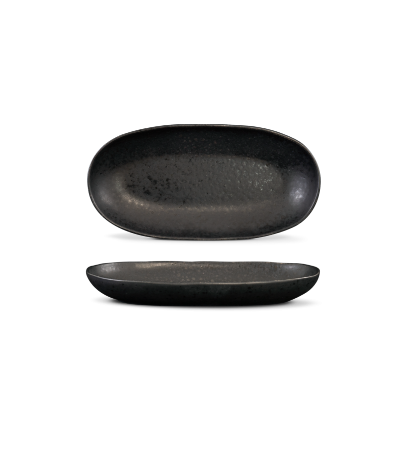 Travessa Oval Pequena - Black Stone - terrafina ® stoneware by ceramirupe