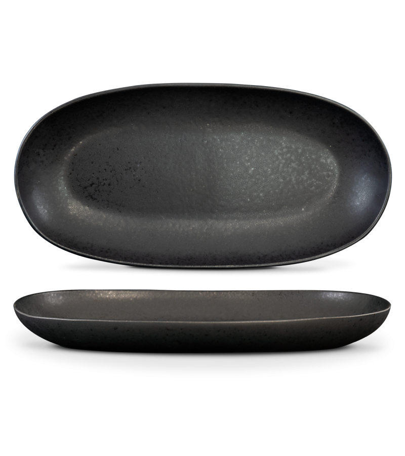Travessa Oval Grande - Black Stone - terrafina ® stoneware by ceramirupe