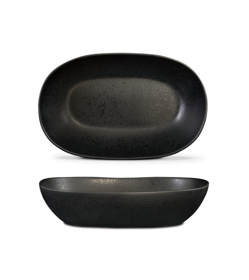 Travessa Oval Funda Grande - Black Stone - terrafina ® stoneware by ceramirupe