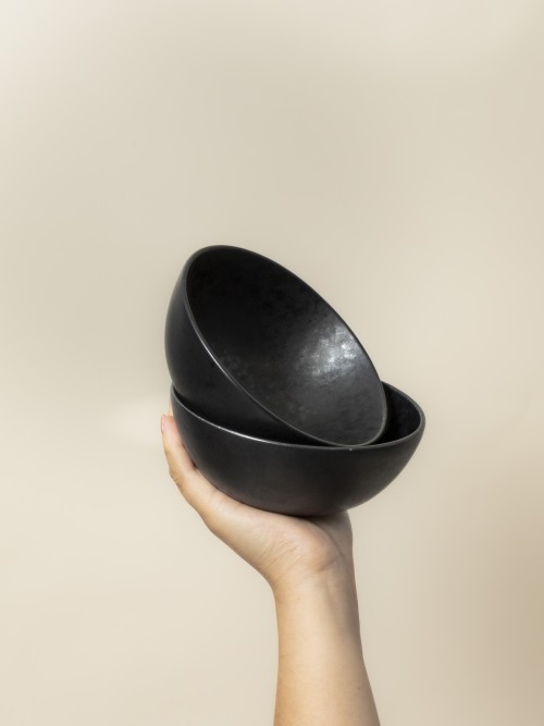 Cereal Bowl - Black Stone