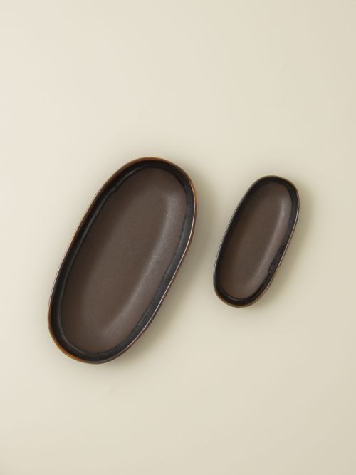 Plat ovale (2 tailles) - lot de 8 - Coffee