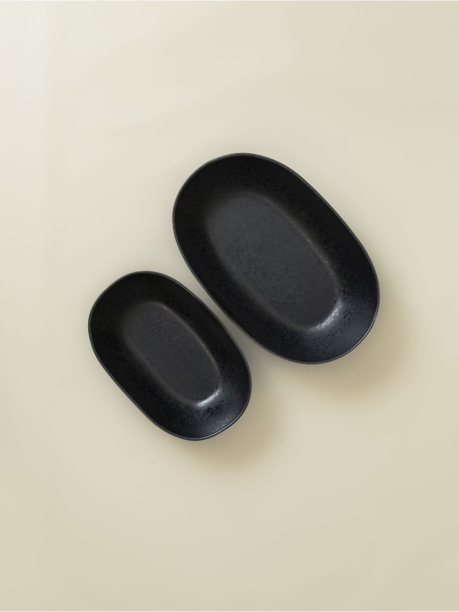 Deep Oval Serving Dishes Set Of 2