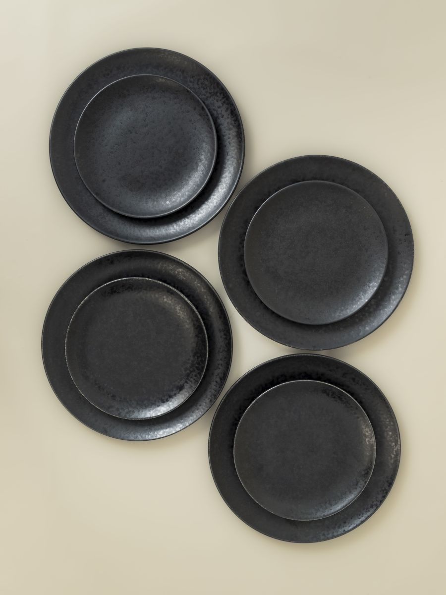 Conjunto 12 Peças com Prato Pasta - Black Stone