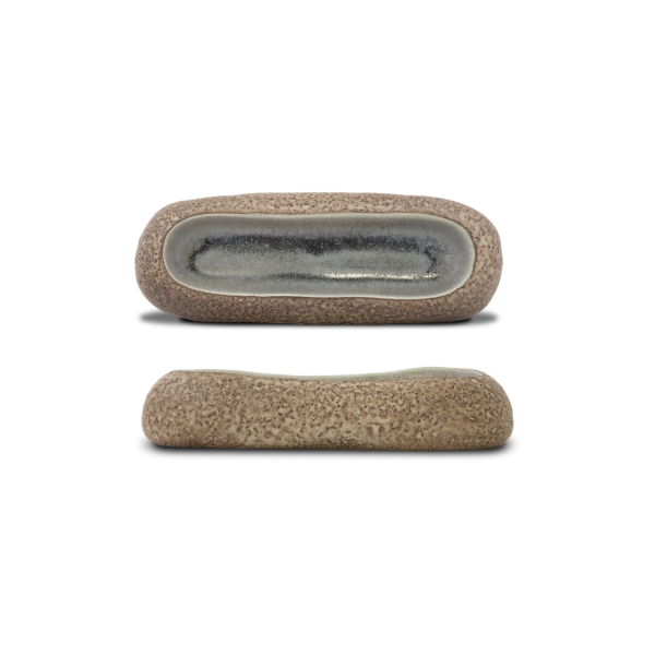 Prato degustação Oval - Seixo - terrafina ® stoneware by ceramirupe