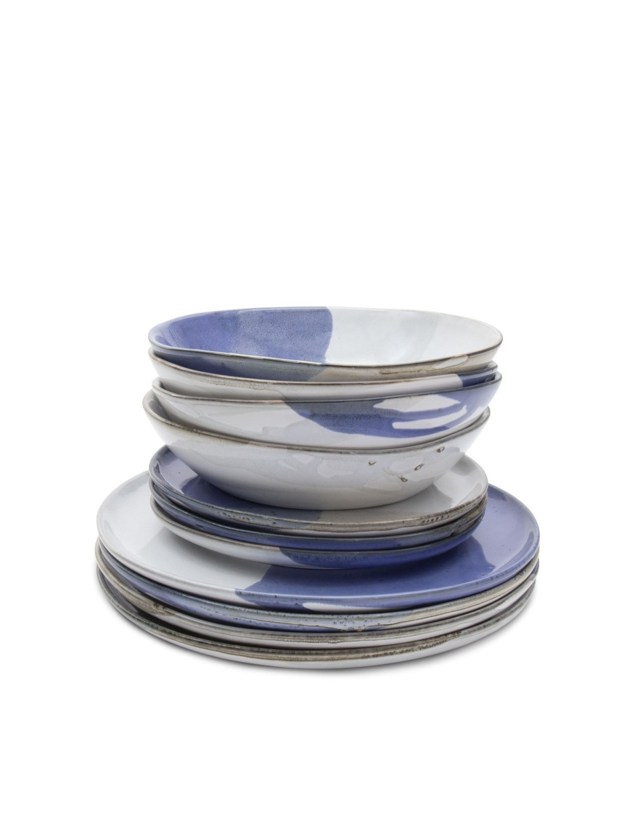 Set de 12 piezas con plato para pasta  - Salty Sea