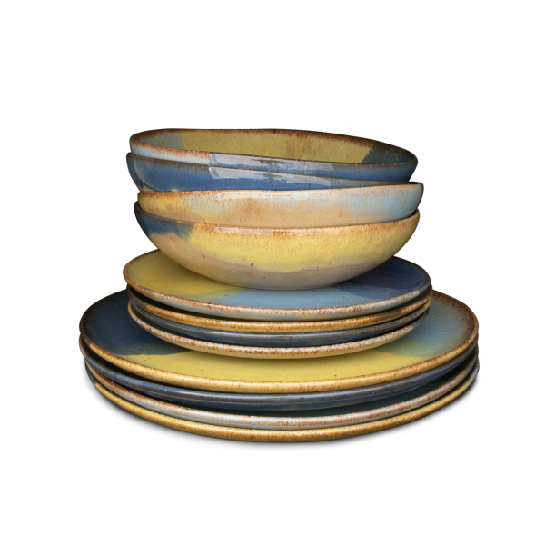 Conjunto 12 Peças com Prato Pasta - Corals - terrafina ® stoneware by ceramirupe
