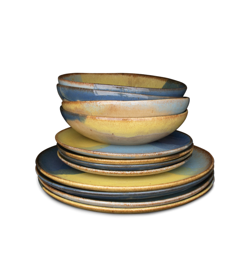 Conjunto 12 Peças com Prato Pasta - Corals - terrafina ® stoneware by ceramirupe
