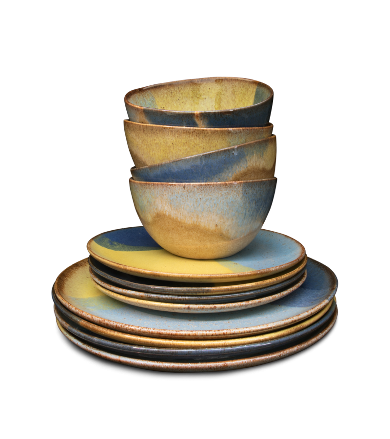 Conjunto 12 Peças com Taça Cereais - Corals - terrafina ® stoneware by ceramirupe
