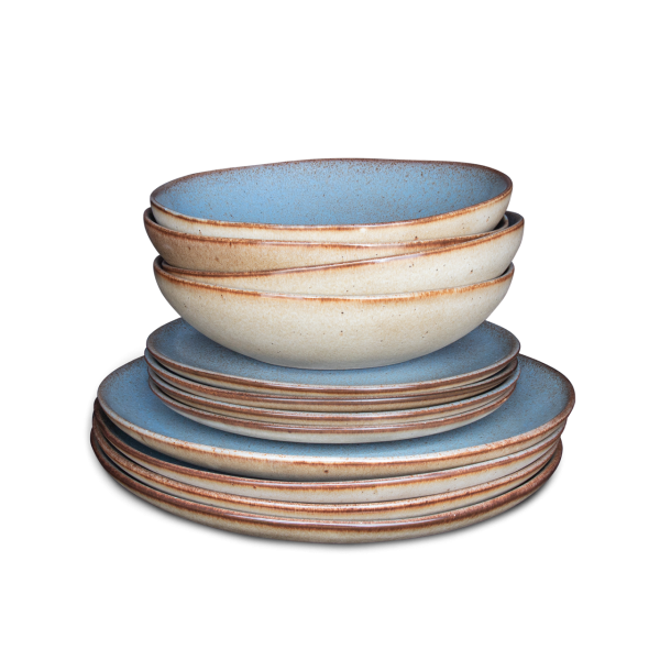 12 Piece Set with Pasta Plate - Flower Seeds