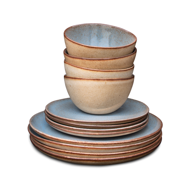 Conjunto 12 Peças com Taça Cereais - Flower Seeds