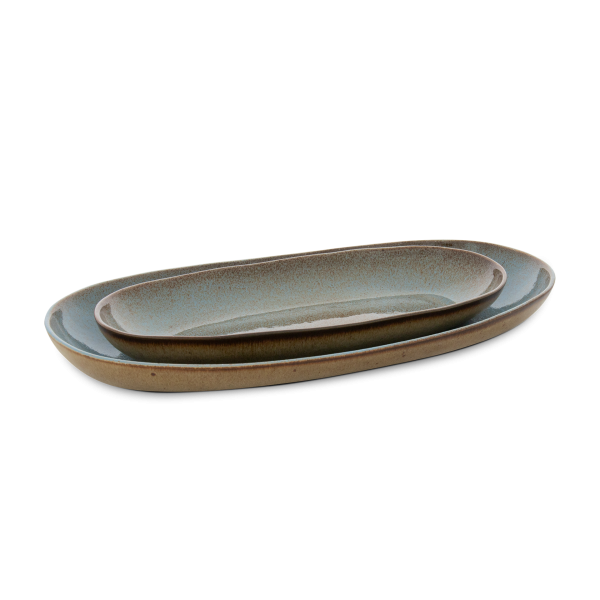 Oval Serving (2 Sizes) - Set of 2  - Flower Seeds