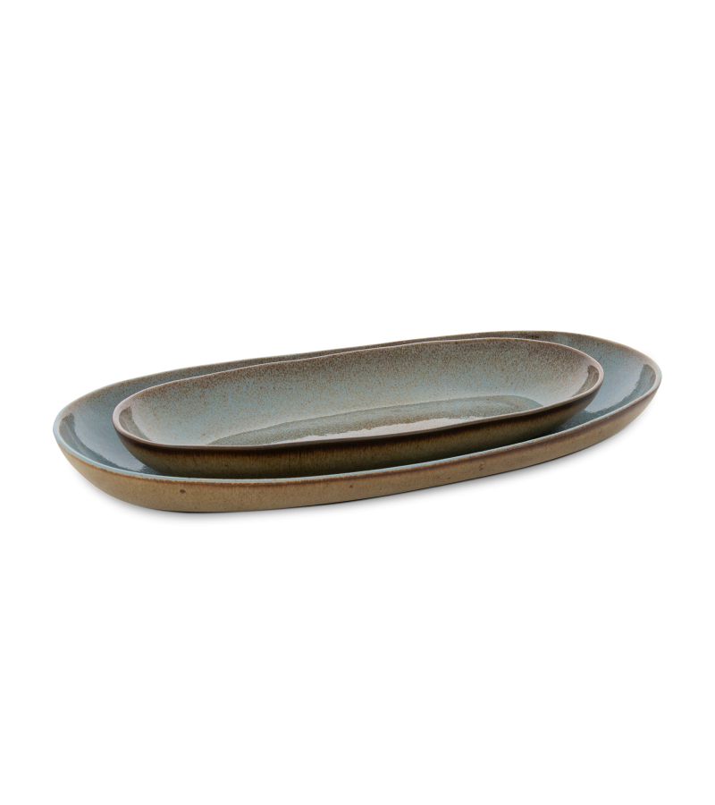 Oval Serving (2 Sizes) - Set of 2  - Flower Seeds