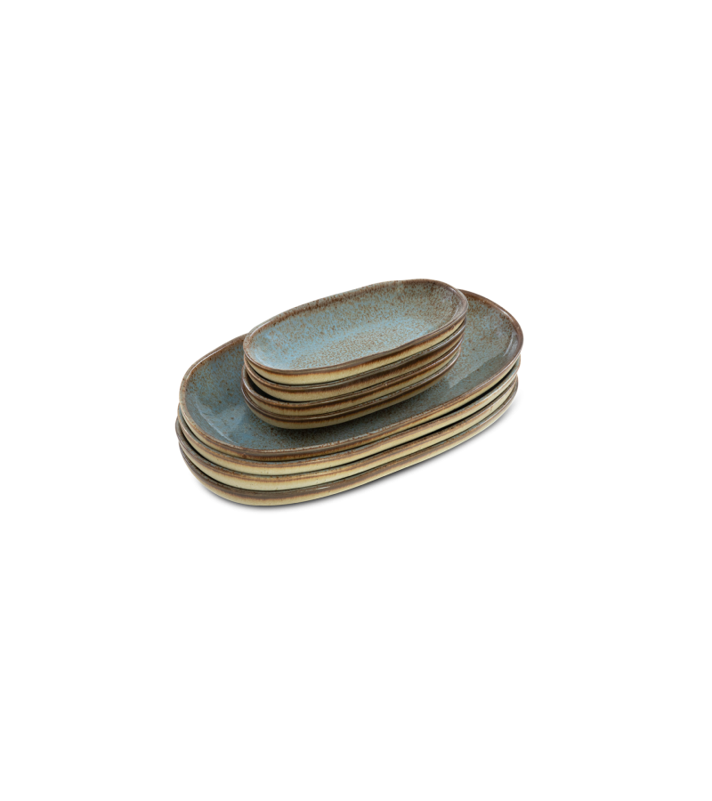 Oval Serving (2 sizes) - Set of 8  - Flower Seeds